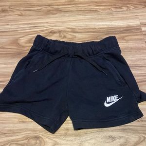 Black nike sweat shorts girls size M